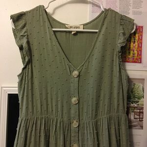 Sage Green Tiered Dress